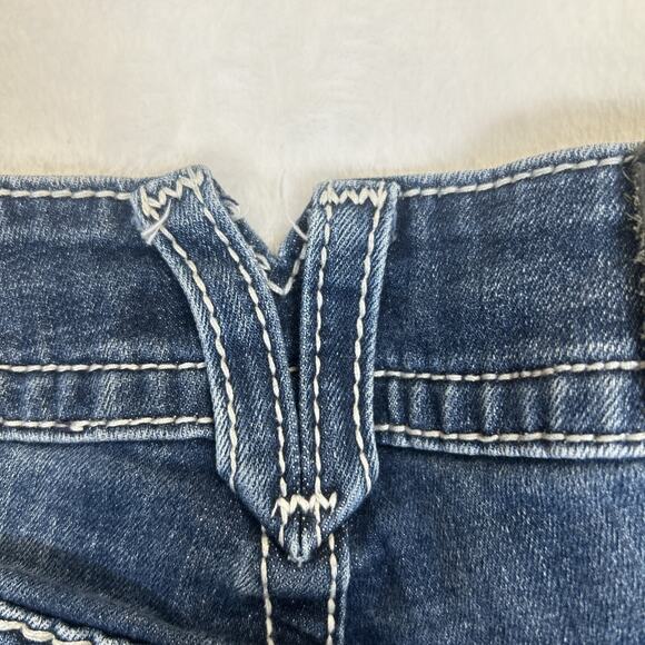 Vigoss Womens Blue Denim The Chelse Bootcut Jeans Mid Rise Size 3/4 x 32 Charity - Picture 15 of 15